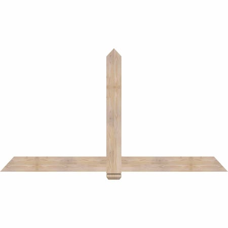 Ekena Millwork Eugene Smooth Timber Gable Bracket, Douglas Fir, 84"W x 45"H x 1 1/2"D x 5 1/2"F, 13/12 Pitch GBW084X45X0206EUG00SDF